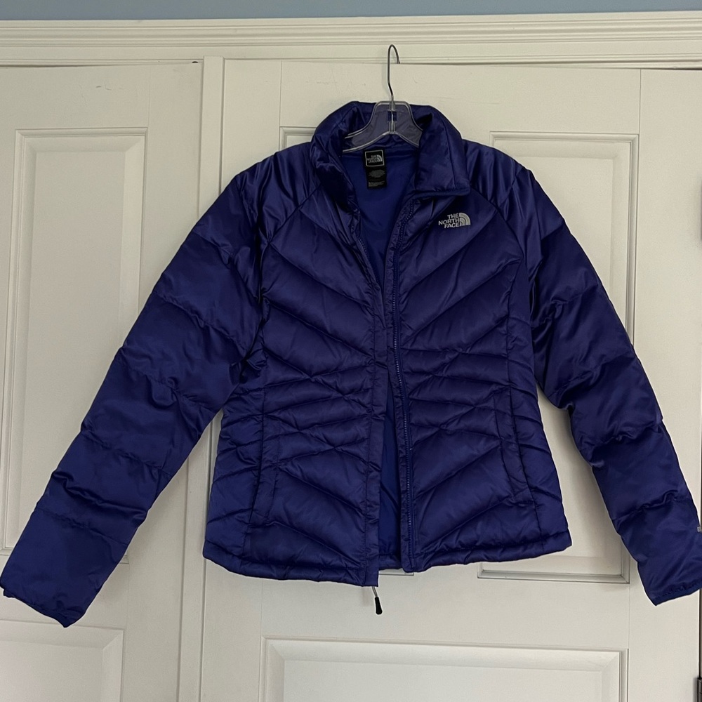 The North Face Purple Puffer Coat. Size M.